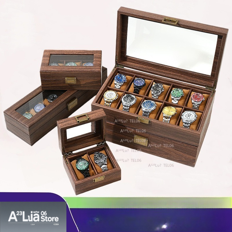Vintage Wood Grain PU Leather  - огляд і ціна Watch Display Box